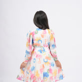 Multicolor Designer Dress for Girls – With Smart Pocket Sling Purse